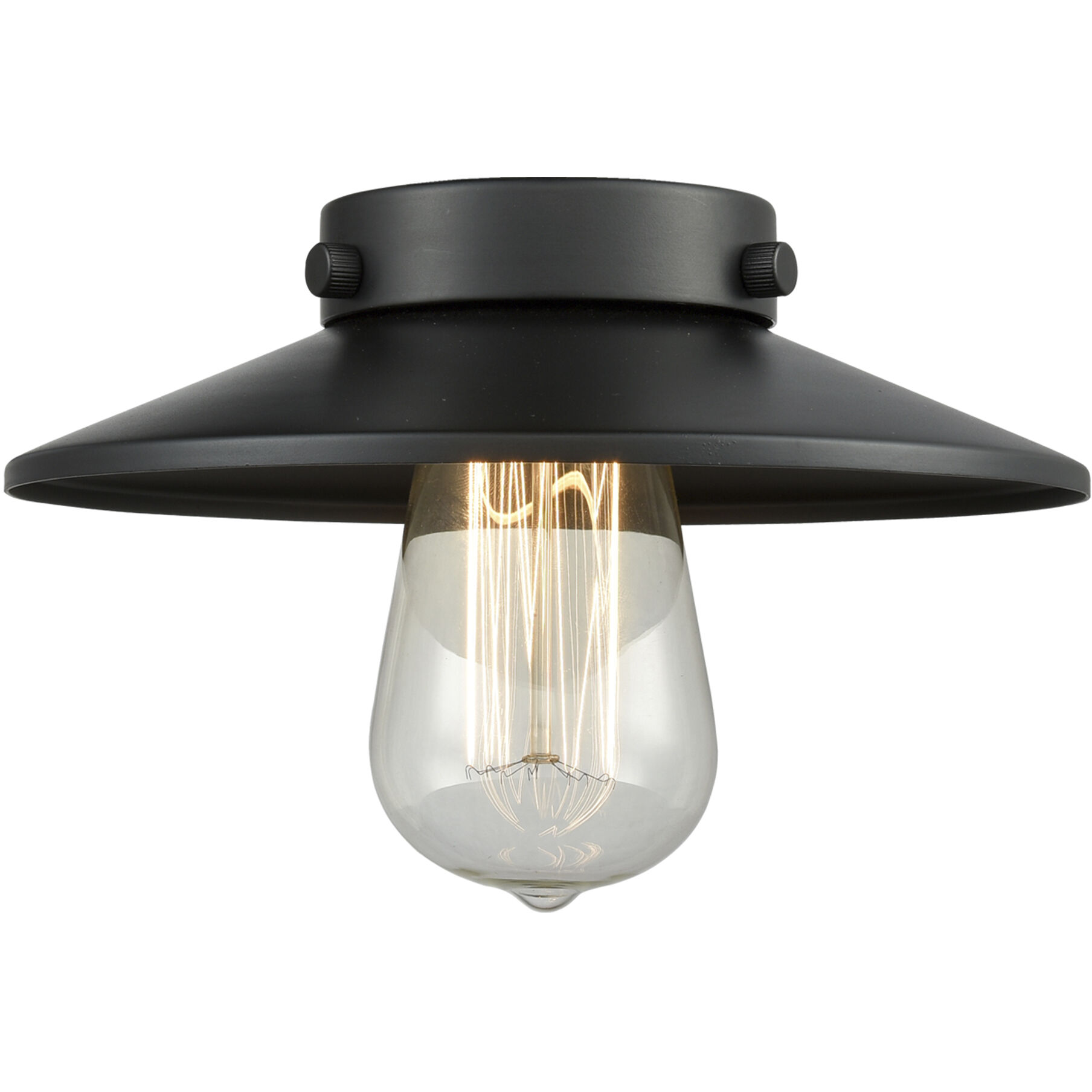 Franklin Restoration Railroad 1 Light 8 inch Polished Chrome Mini Pendant Ceiling Light in Incandescent, Matte Black